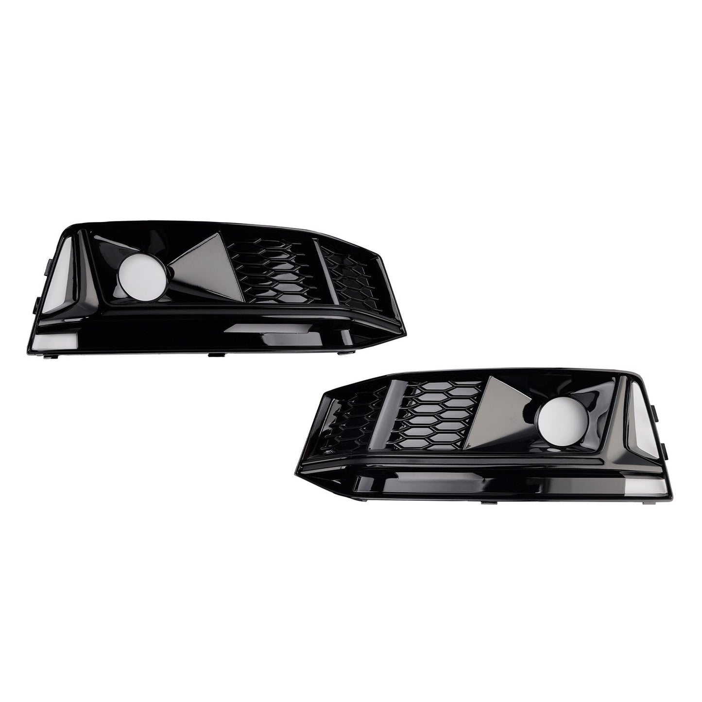 Griglia fendinebbia paraurti anteriore nera per Audi A4 B9 S4 2016-2019 (2 pezzi)