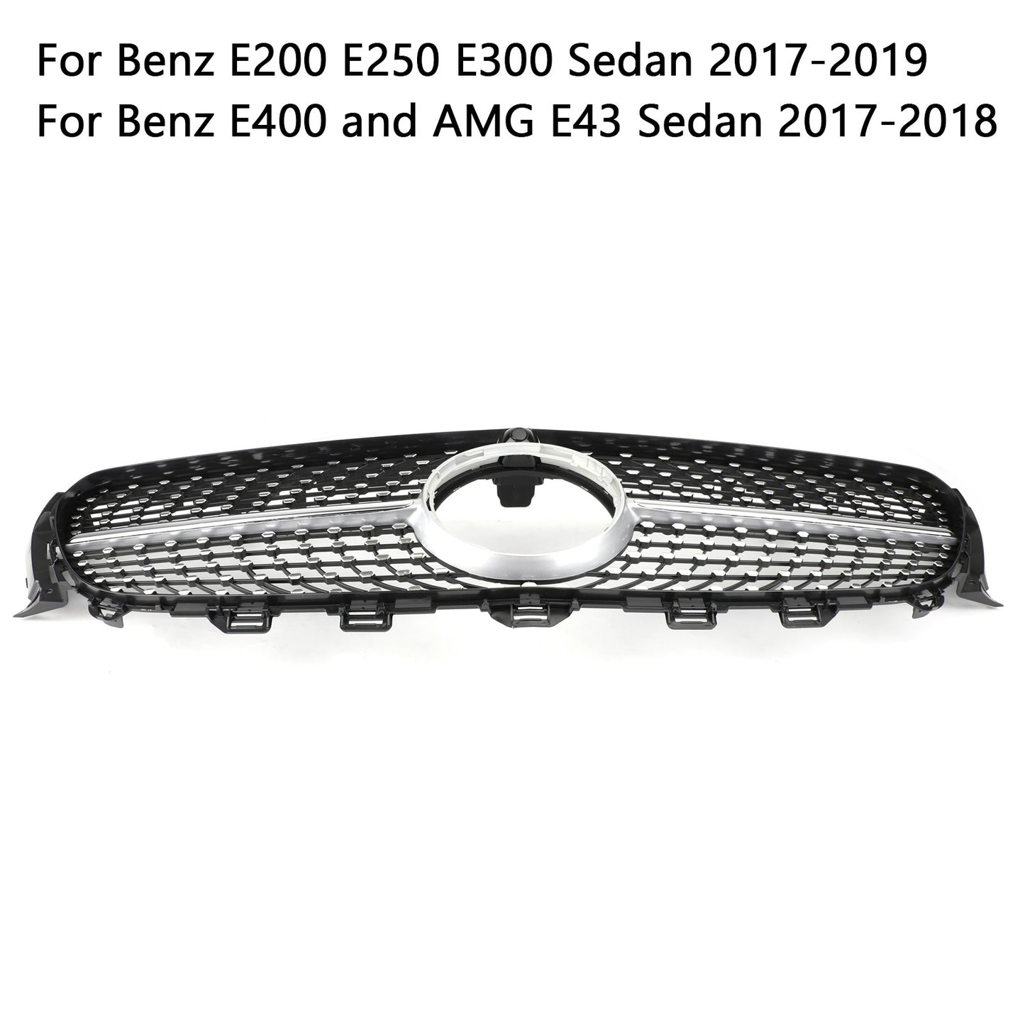 Per Mercedes Benz W213 E300 E400 16-19 Griglia Griglia Anteriore Bordo Argento