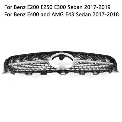 Per Mercedes Benz W213 E300 E400 16-19 Griglia Griglia Anteriore Bordo Argento