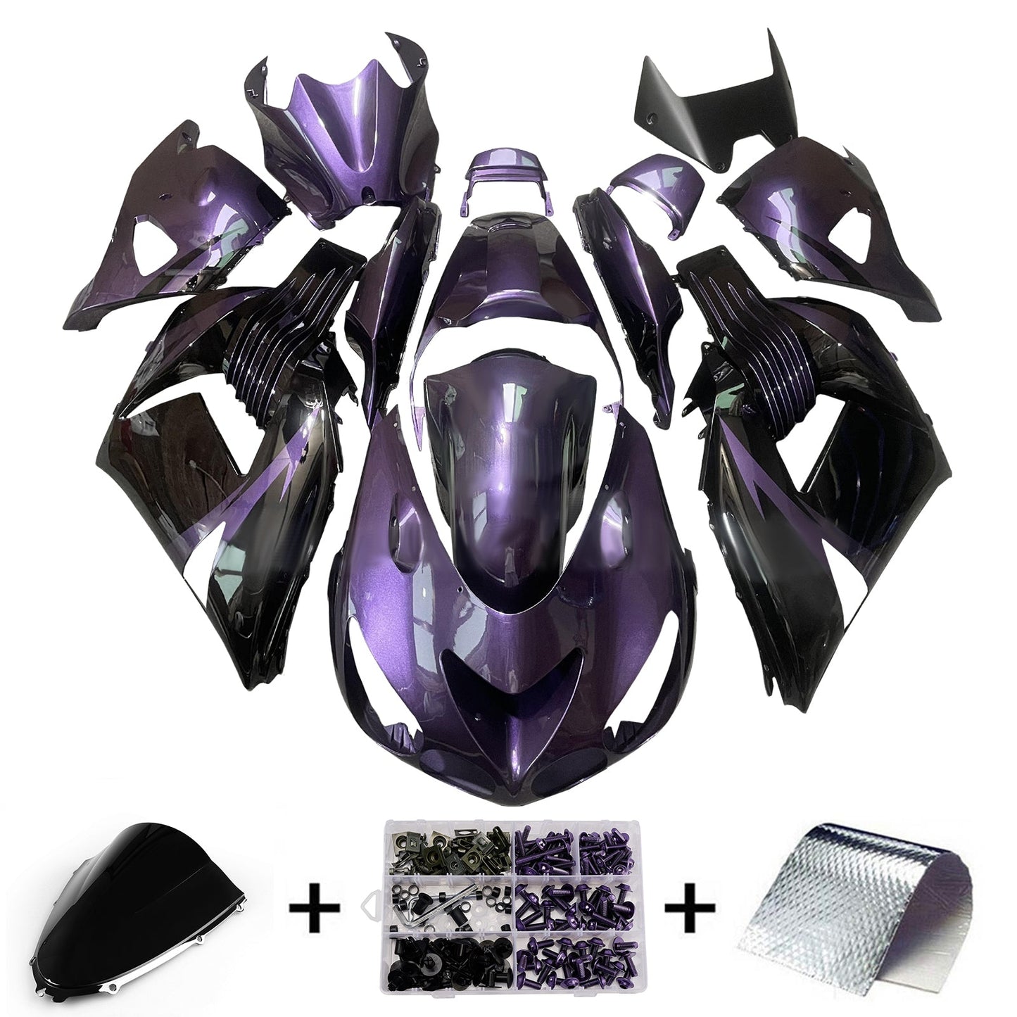 Kit carenatura iniezione adatto per Kawasaki ZX14R ZZR1400 2006-2011