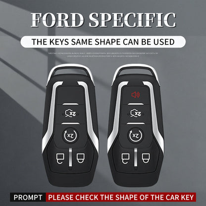 Custodia per chiave auto in TPU nero in lega di alluminio con fibbia per Ford