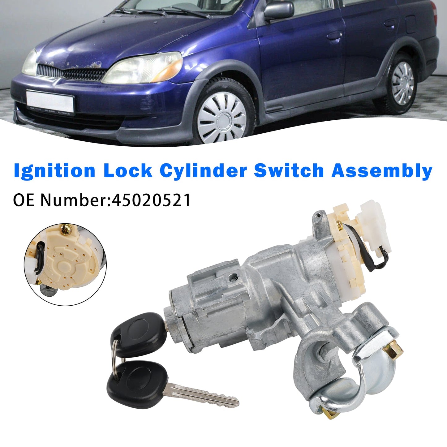 Gruppo interruttore cilindro blocco accensione 45020521 per Toyota Echo 2000-2005