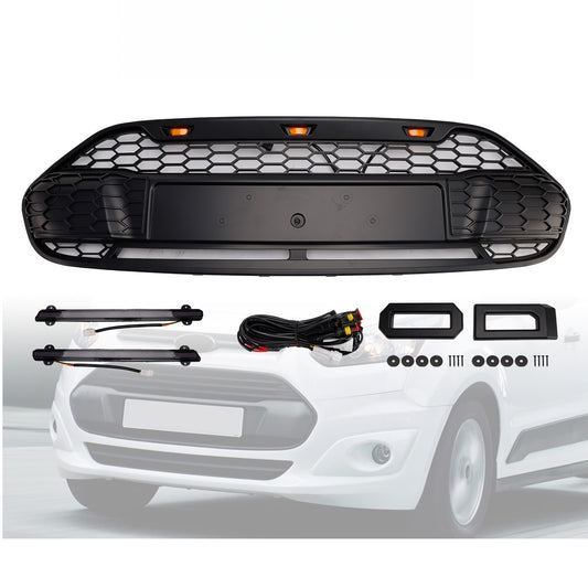 Griglia paraurti anteriore nera Ford Transit Connect 2014-2018 con LED