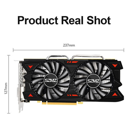 Scheda grafica indipendente RX580 8G con doppia ventola Scheda di illuminazione per computer desktop