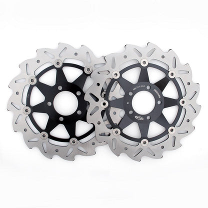 Coppia di dischi freno anteriori Wave per Kawasaki ZX-12R ZX1200 Ninja ZX1200B 2004-2006