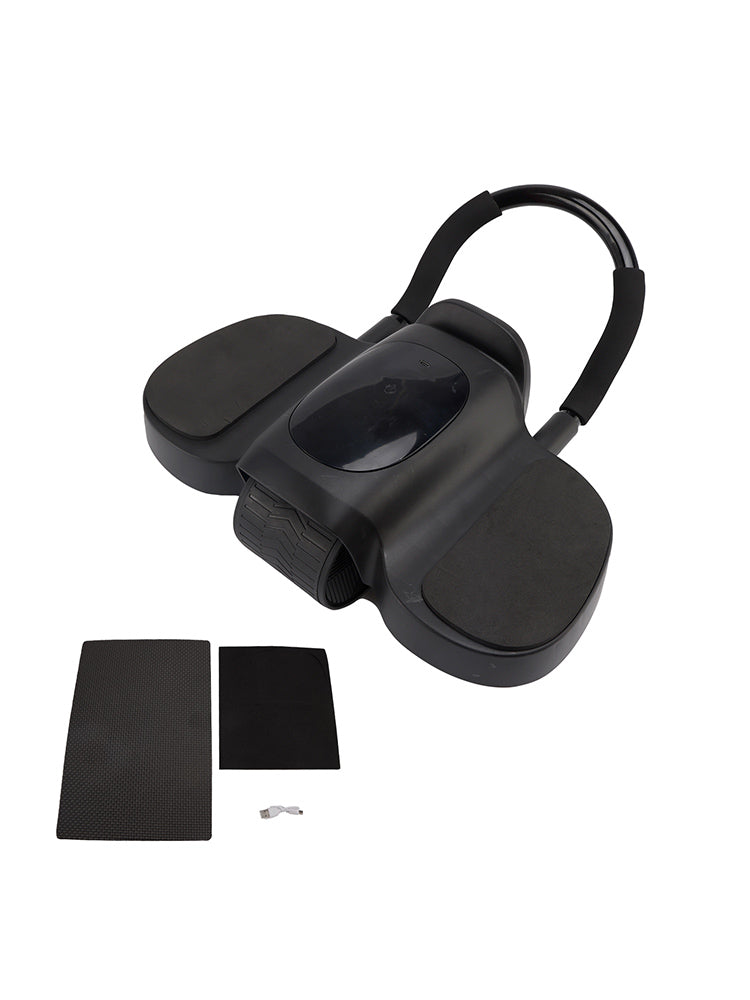 Rullo per addominali aggiornato con timer e core trainer con supporto per il gomito, rimbalzo automatico e display LCD - Include ginocchiere perfette per gli allenamenti a casa Nero