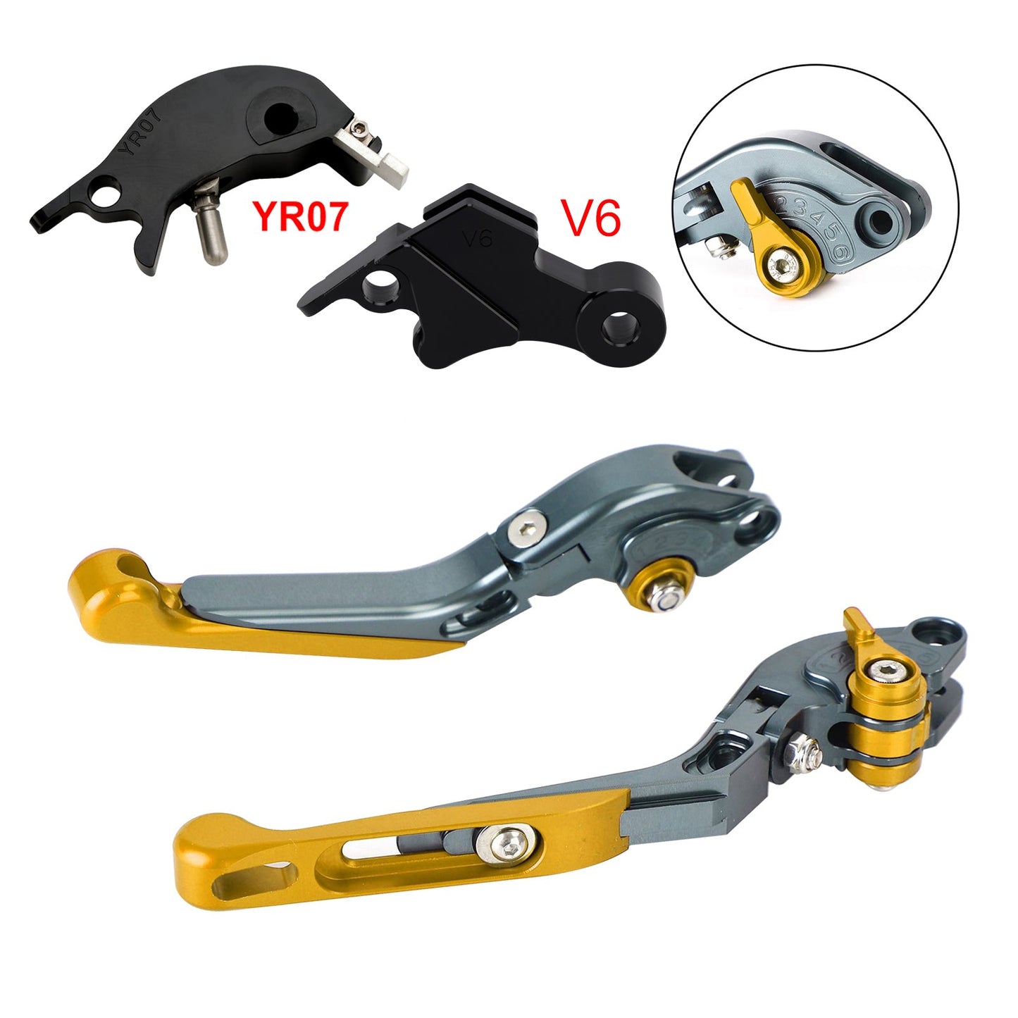 Leva freno frizione regolabile adatta per YAMAHA XSR900 XSR900GP MT-09 2024-2025