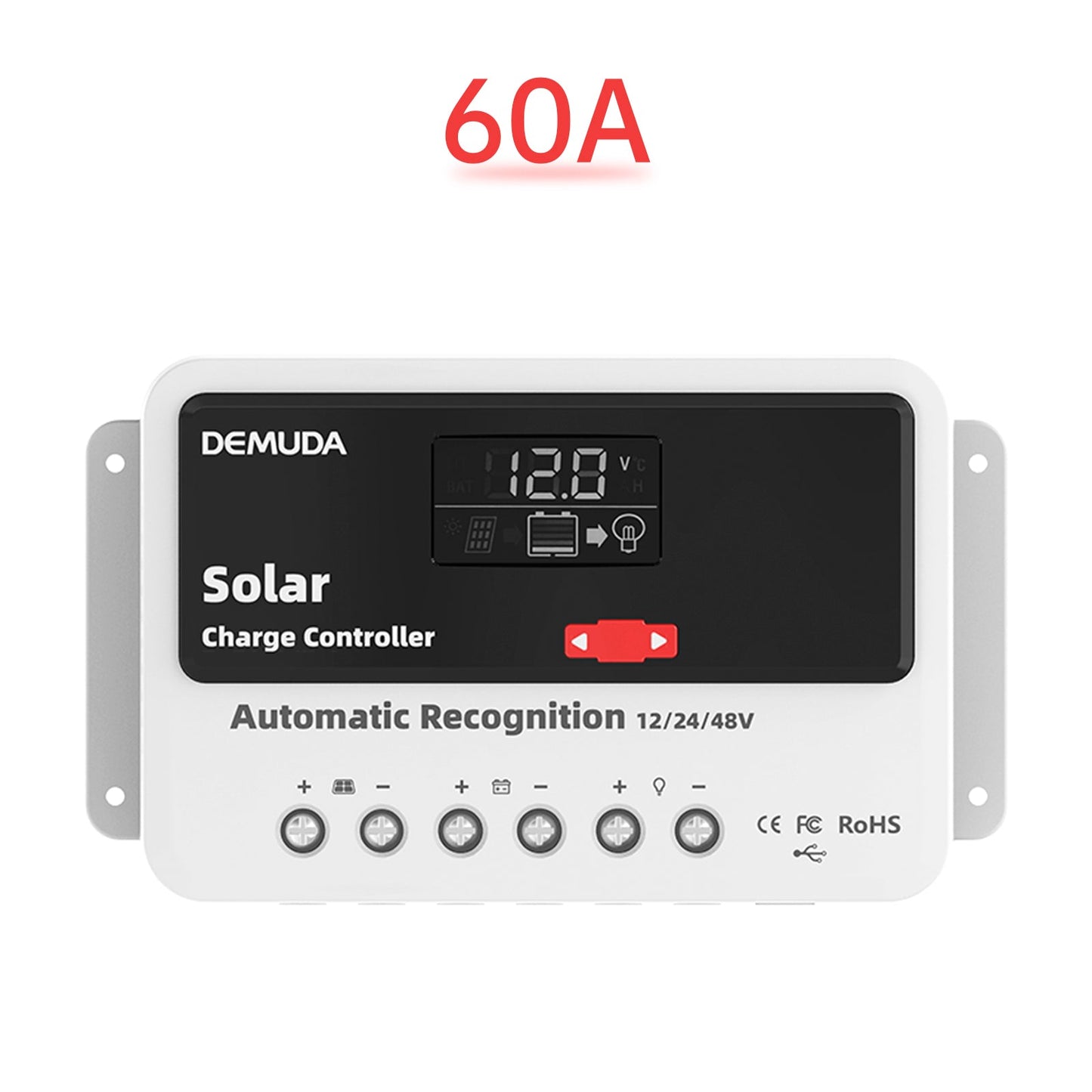 Regolatore solare automatico PWM 12V24V48V 10A-60A, regolatore solare in ferro fosfato