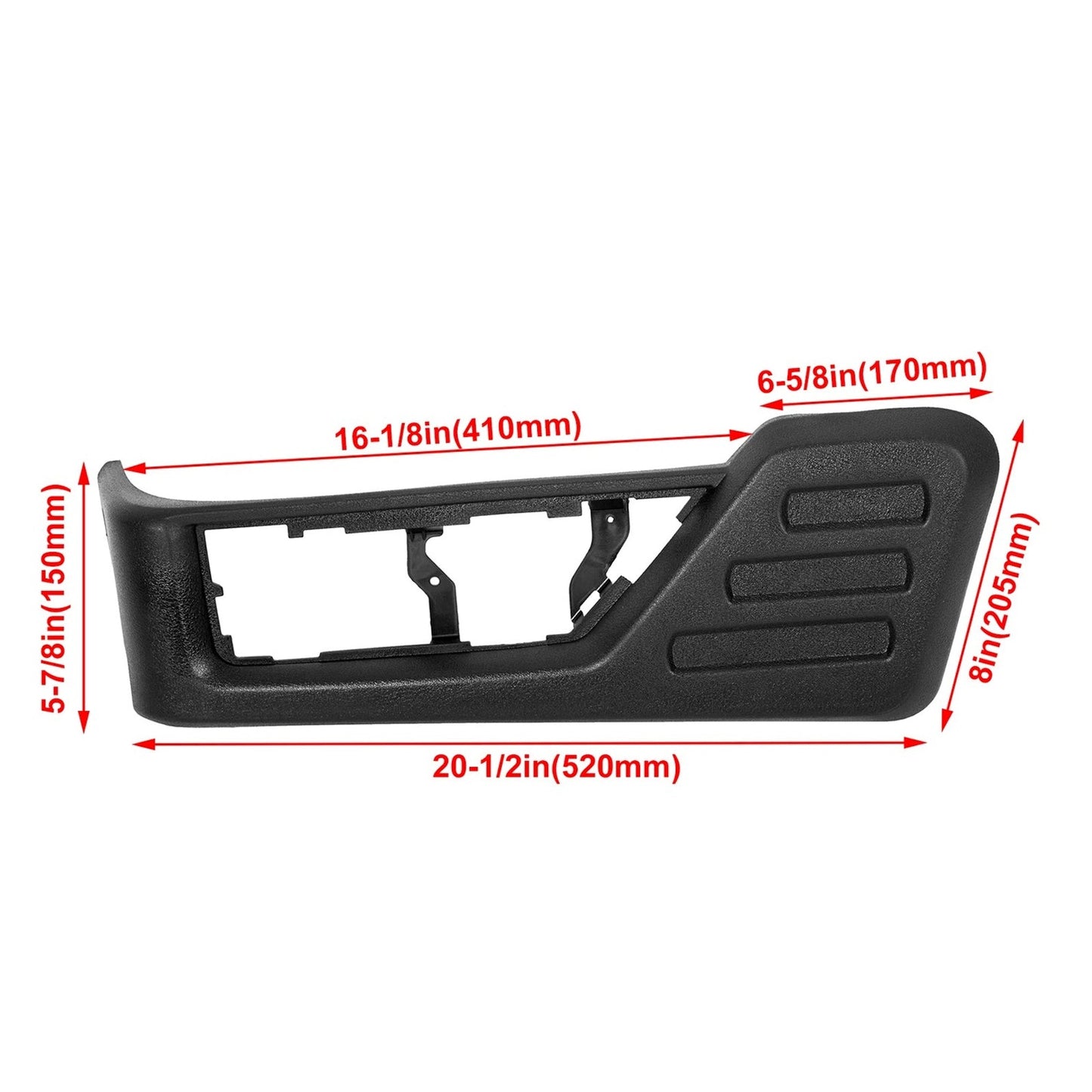Rivestimento del pannello del sedile del conducente, rivestimento nero per Ford F250 F350 F450 Super Duty 2008-2010