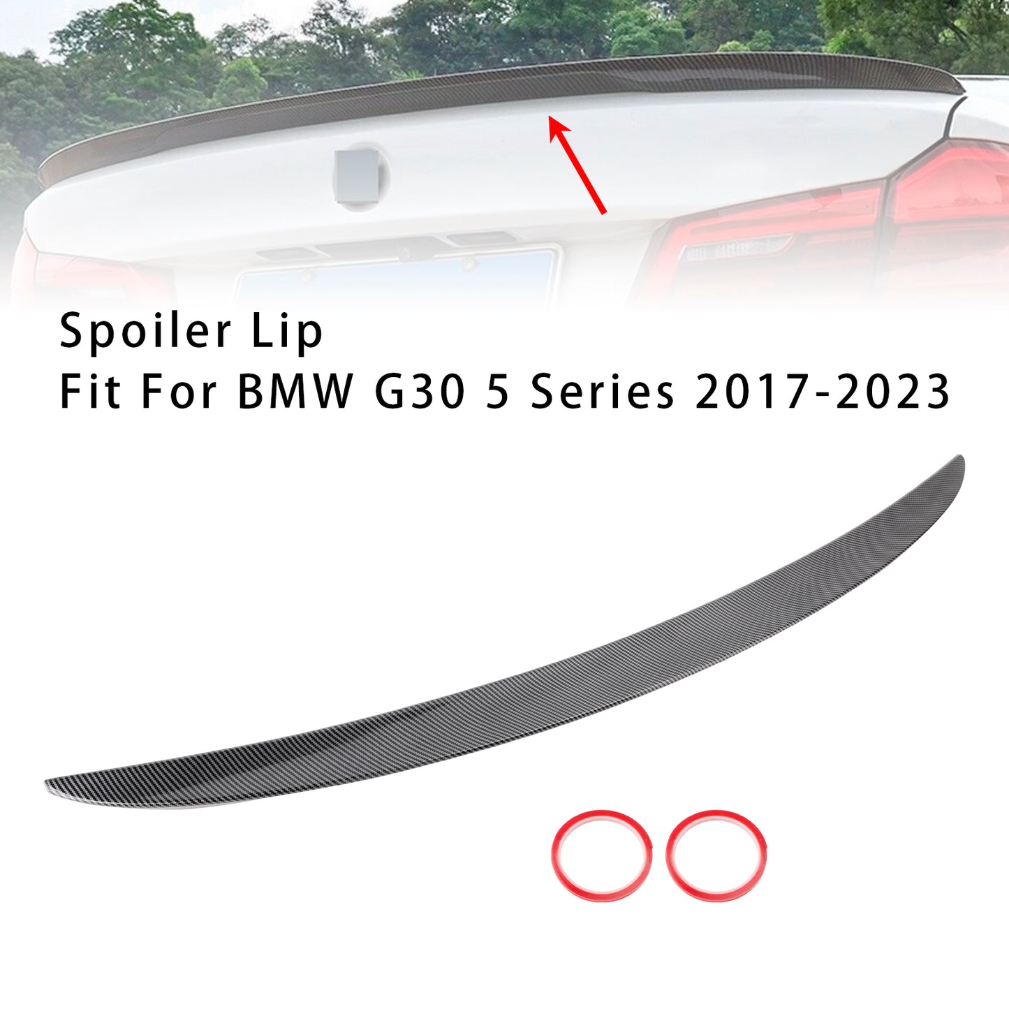 Spoiler posteriore in fibra di carbonio per BMW G30 G38 F90 M5 MP 2017-2023