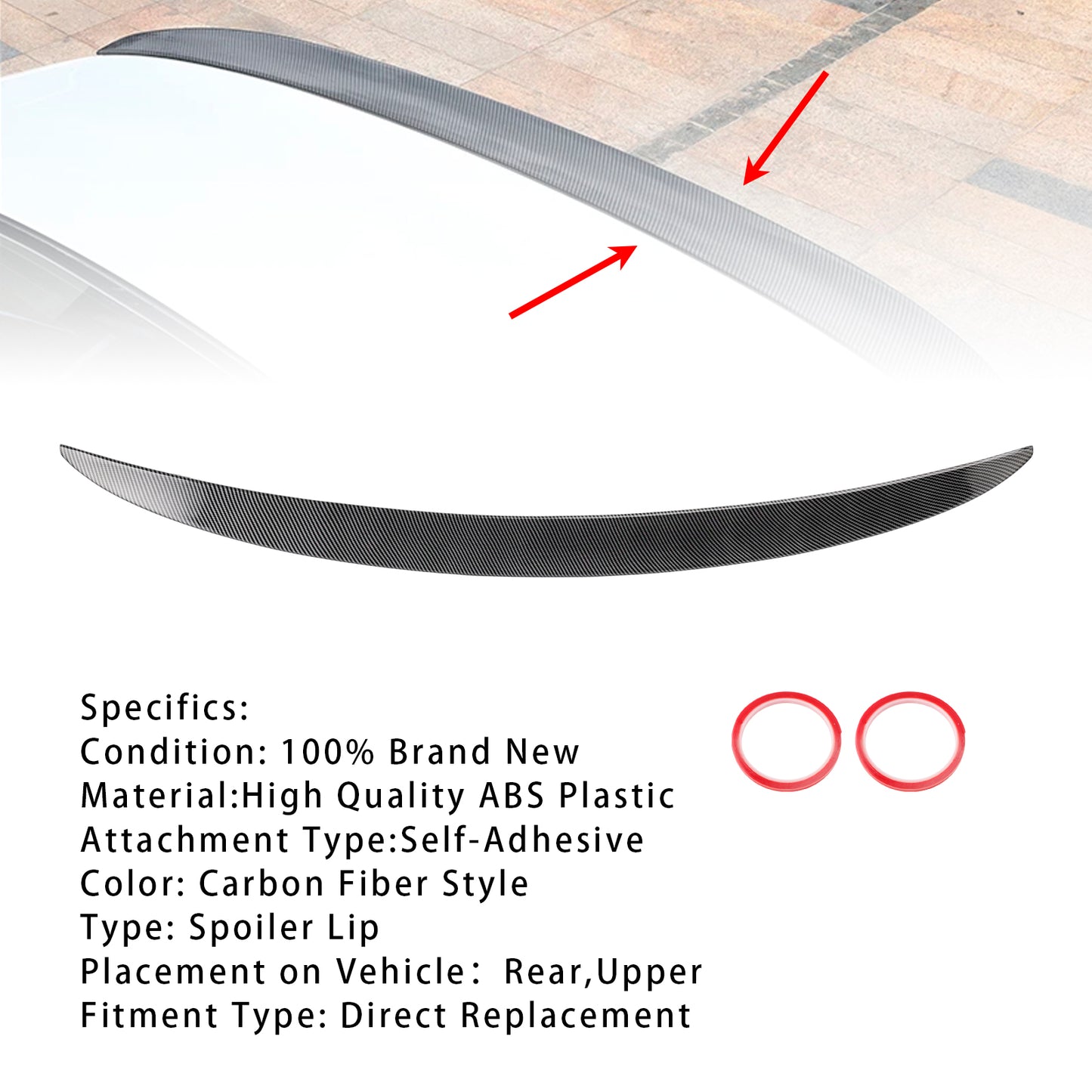 Spoiler posteriore in fibra di carbonio per BMW G30 G38 F90 M5 MP 2017-2023