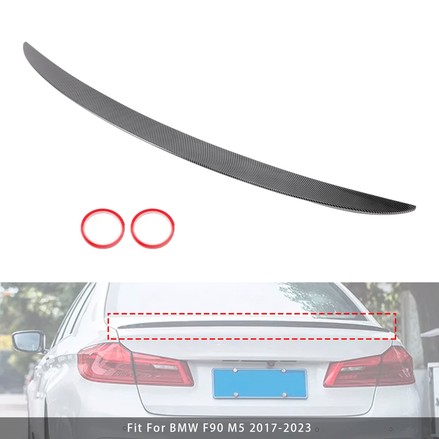 Spoiler posteriore in fibra di carbonio per BMW G30 G38 F90 M5 MP 2017-2023