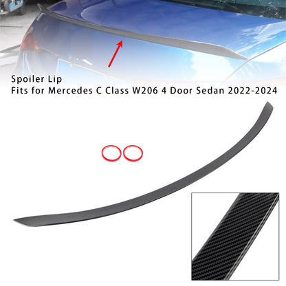 Spoiler posteriore in fibra di carbonio per Mercedes C Classe W206 4 Porta Berlina 2022-2024