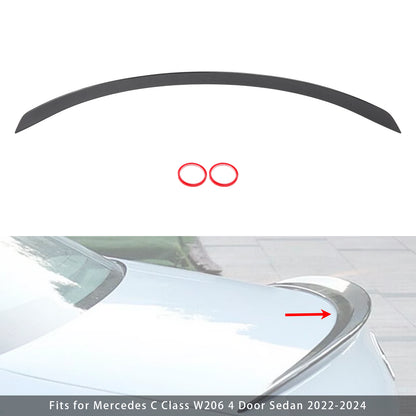 Spoiler posteriore in fibra di carbonio per Mercedes C Classe W206 4 Porta Berlina 2022-2024