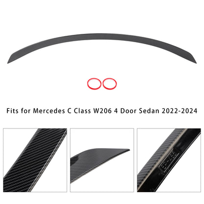 Spoiler posteriore in fibra di carbonio per Mercedes C Classe W206 4 Porta Berlina 2022-2024