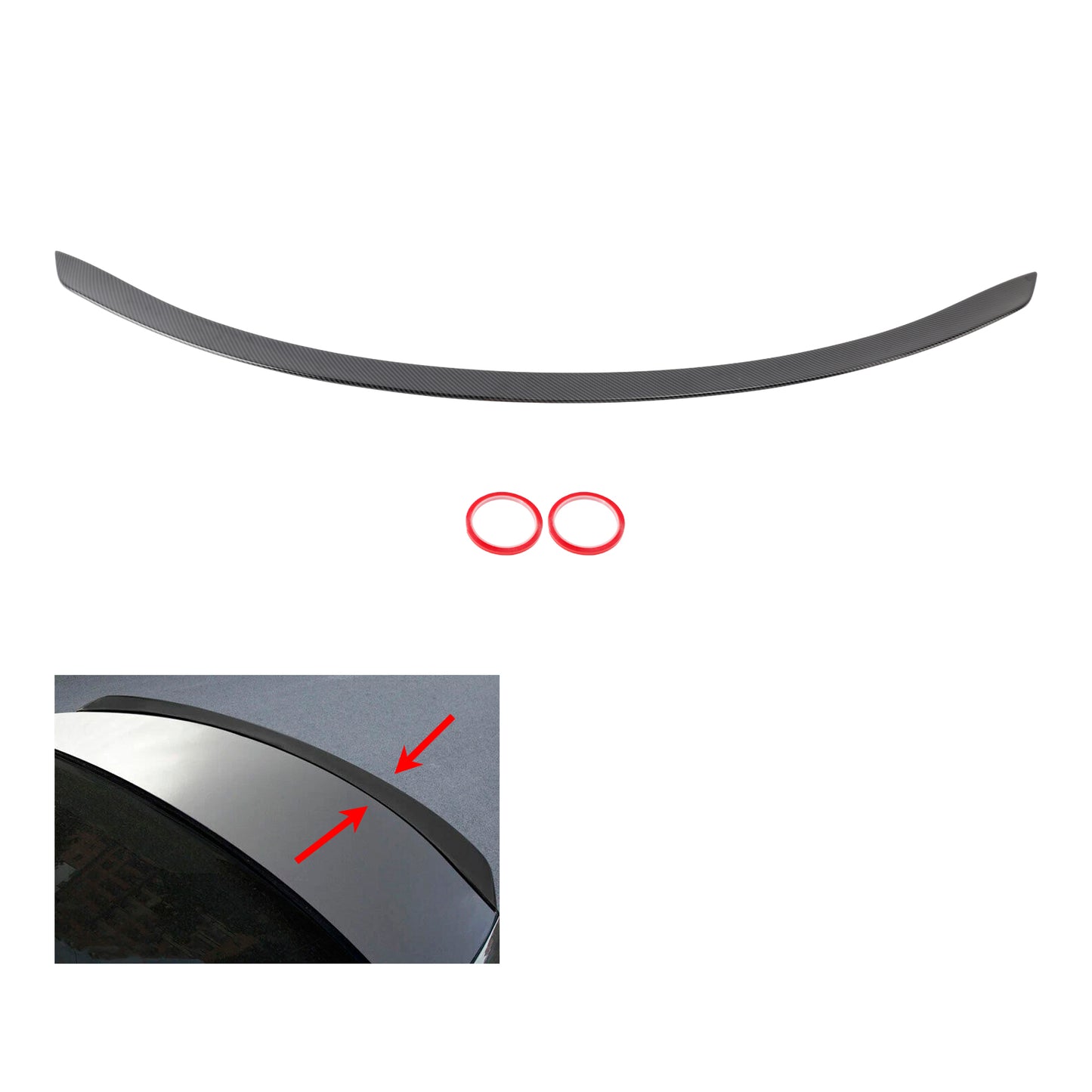 Spoiler posteriore in fibra di carbonio per Mercedes C Classe W206 4 Porta Berlina 2022-2024