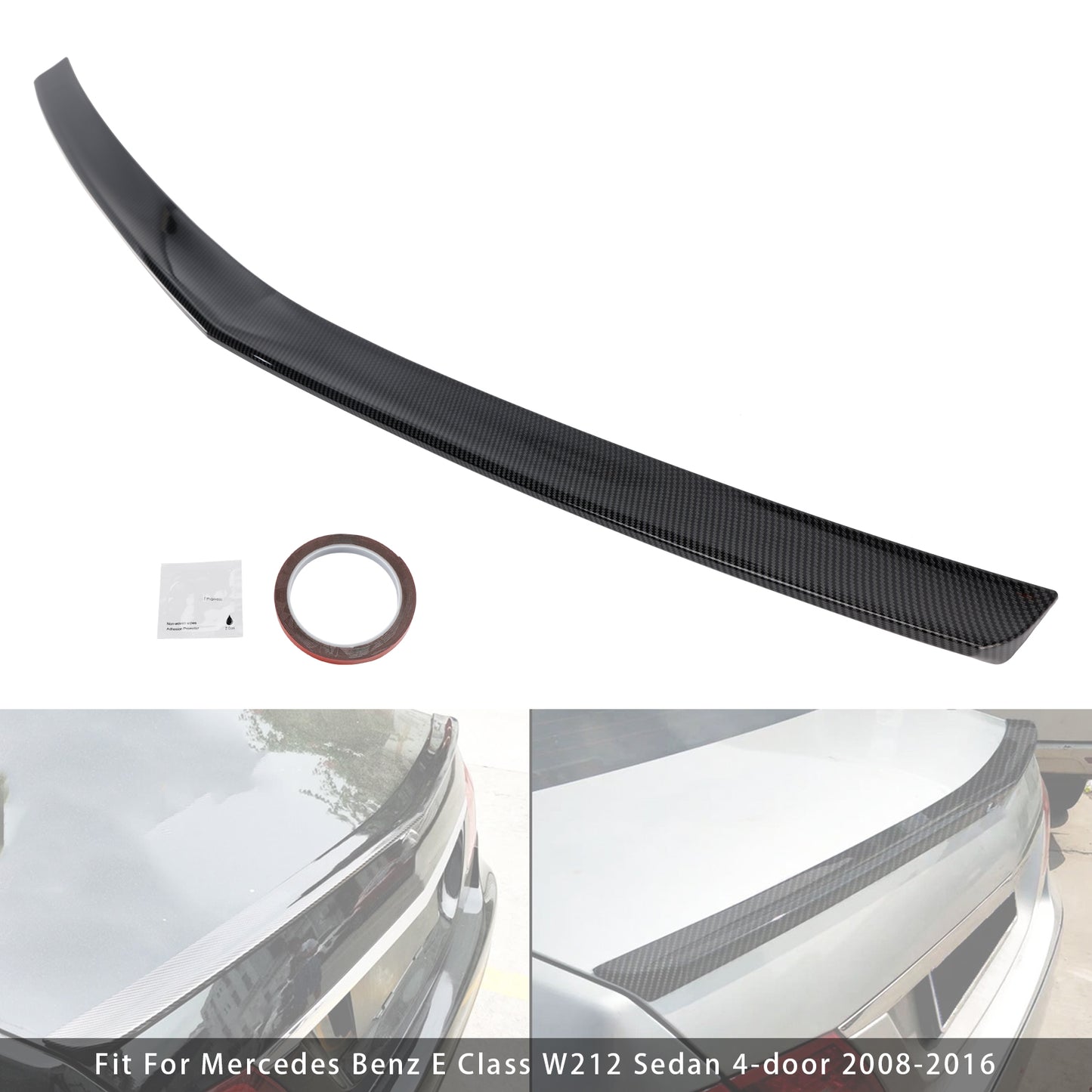 Spoiler posteriore in fibra di carbonio per Mercedes-Benz Classe E W212 2008-2016