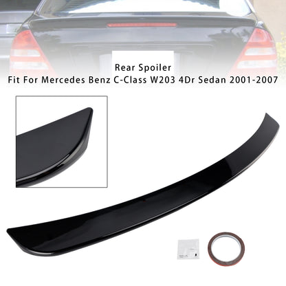 Spoiler posteriore nero lucido Mercedes-Benz Classe C W203 Berlina 2001-2007