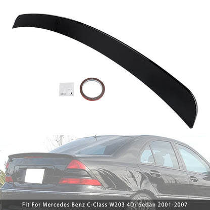 Spoiler posteriore nero lucido Mercedes-Benz Classe C W203 Berlina 2001-2007