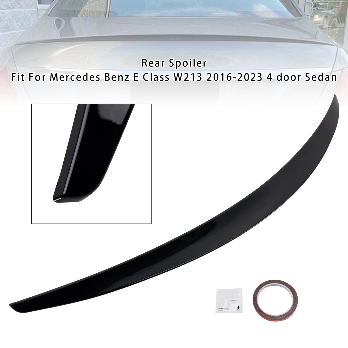 Spoiler posteriore nero lucido E63 Style Mercedes-Benz Classe E W213 2016-2023
