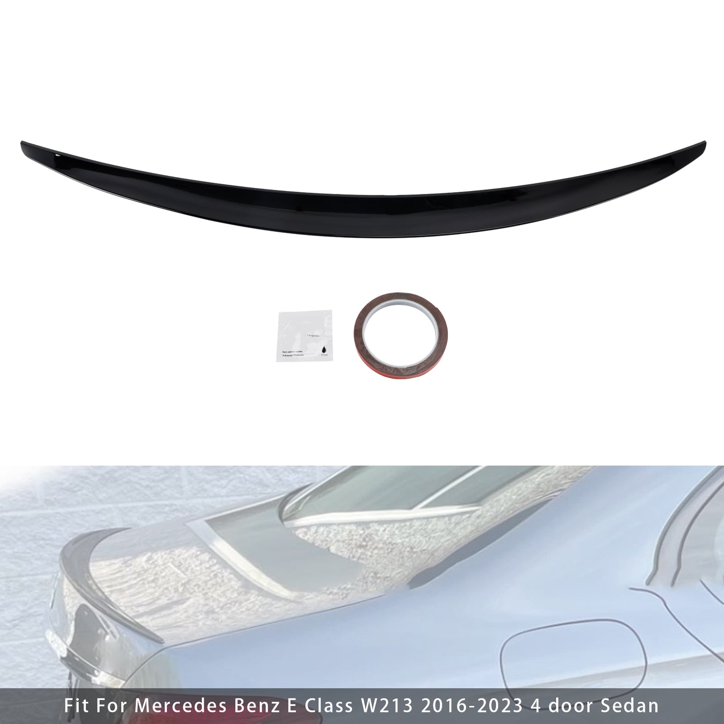 Spoiler posteriore nero lucido E63 Style Mercedes-Benz Classe E W213 2016-2023