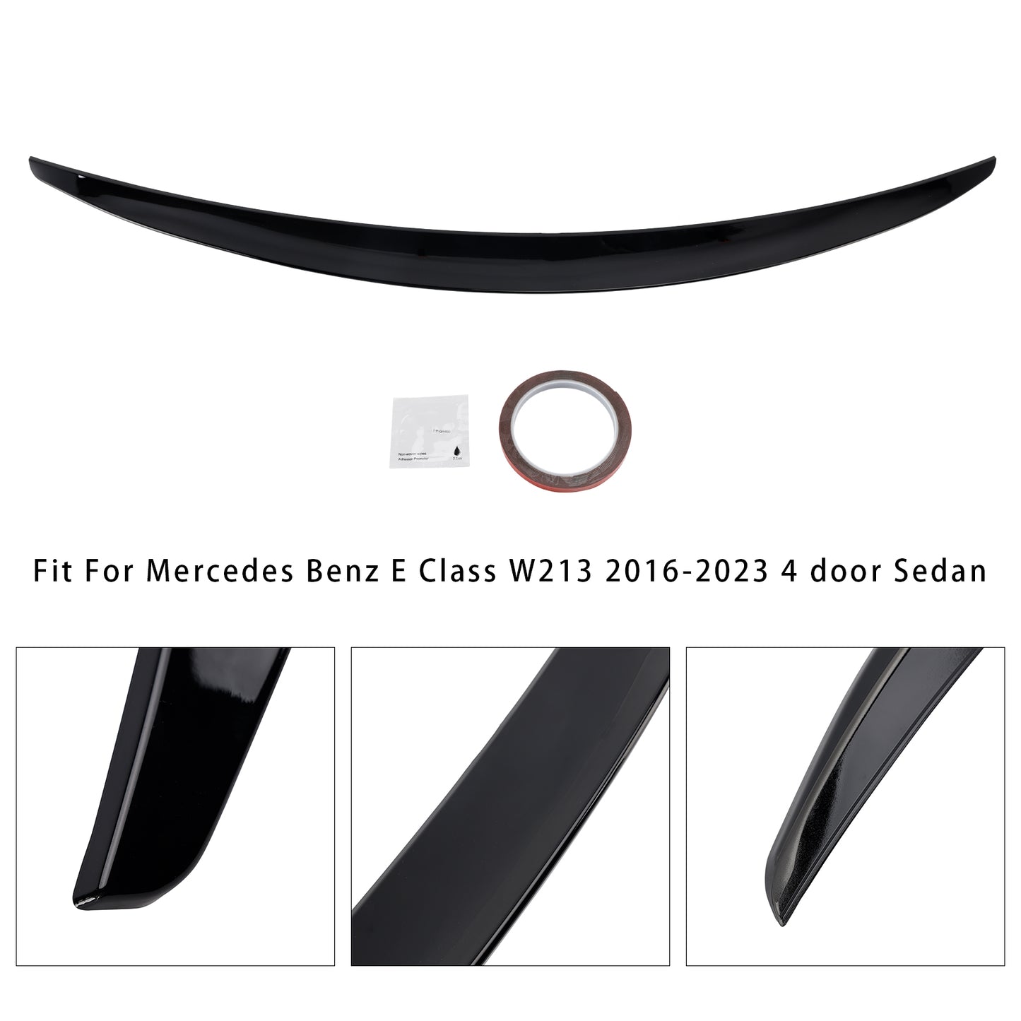 Spoiler posteriore nero lucido E63 Style Mercedes-Benz Classe E W213 2016-2023