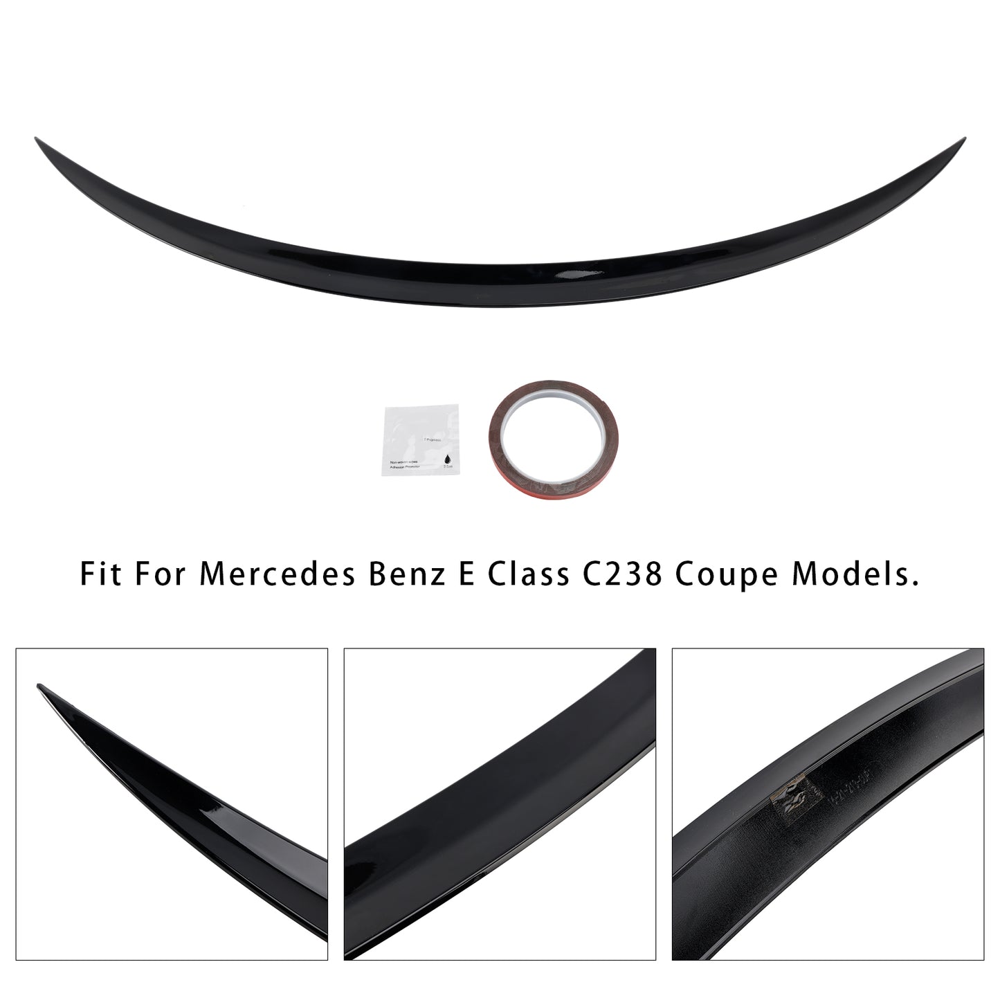 Spoiler posteriore nero lucido E63 Style Mercedes-Benz Classe E C238 W213 Coupé 2016+