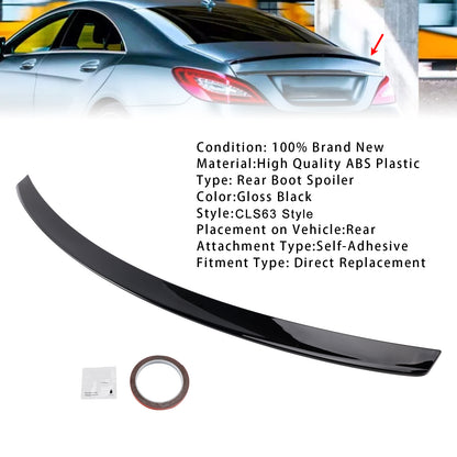 Spoiler posteriore per bagagliaio Mercedes-Benz Classe CLS W218 C218 2010-2018 nero lucido