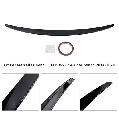Spoiler posteriore per bagagliaio Mercedes-Benz Classe S W222 2014-2020 nero lucido