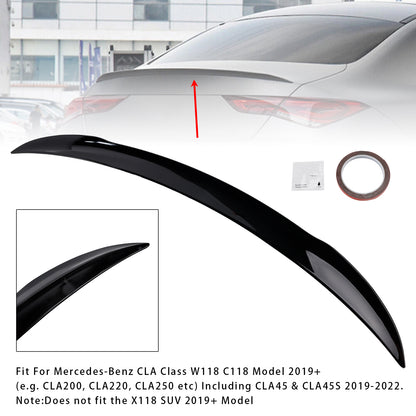 Spoiler posteriore per bagagliaio Mercedes-Benz CLA-Class W118 C118 2019+ nero lucido