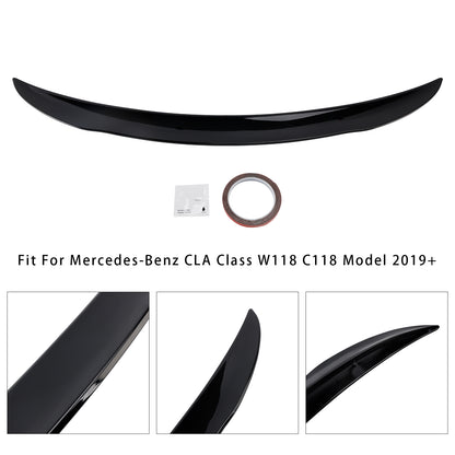 Spoiler posteriore per bagagliaio Mercedes-Benz CLA-Class W118 C118 2019+ nero lucido