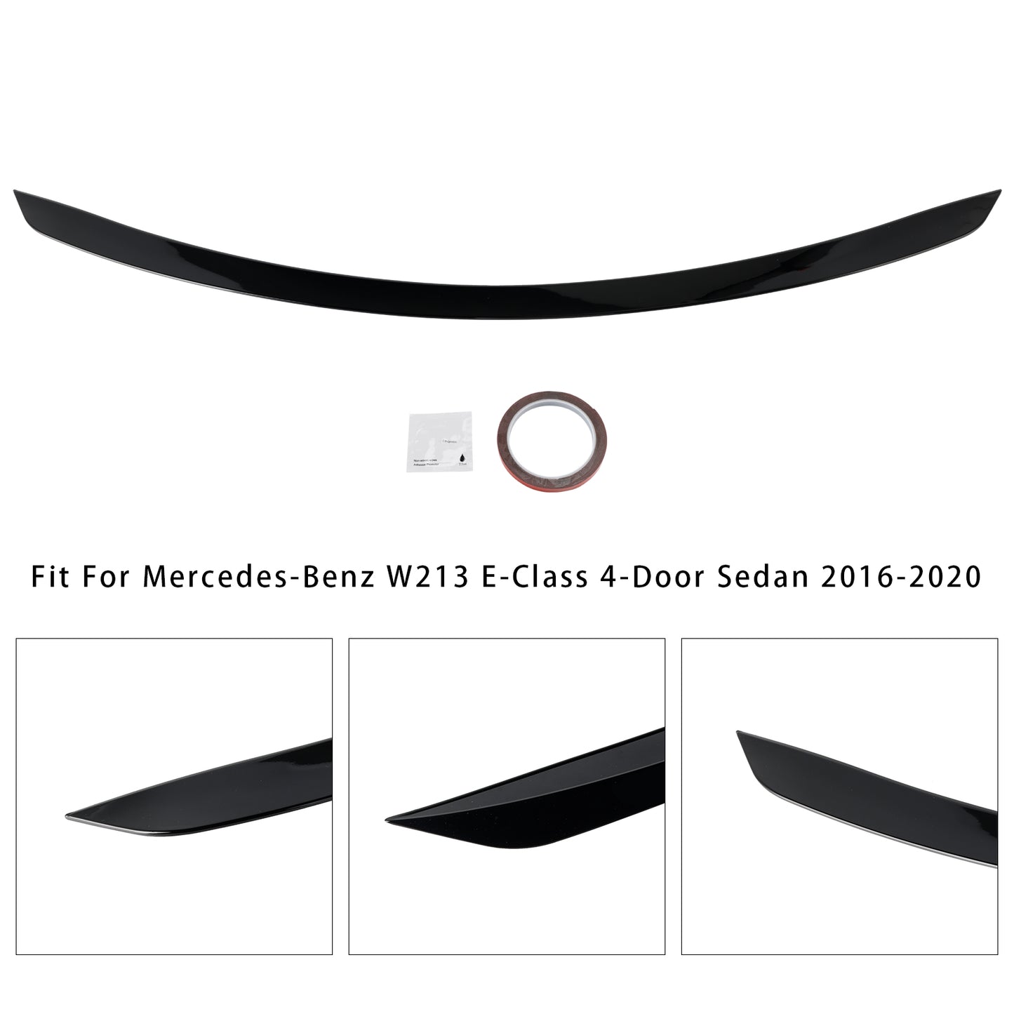Spoiler posteriore nero lucido Mercedes Classe E W213 E63S Style 2016-2020