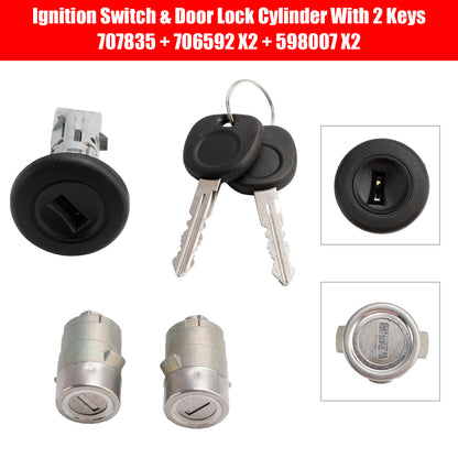 2004-2006 Chevrolet Avalanche Interruttore di accensione e cilindro della serratura della porta con 2 chiavi 707835 706592 598007