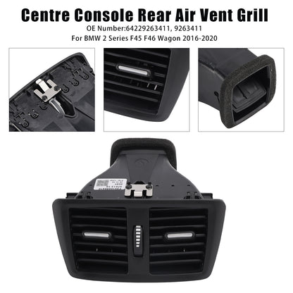 Griglia di ventilazione posteriore della console centrale BMW Serie 2 F45 F46 Wagon 2016-2020 9263411