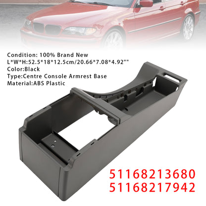 Base per bracciolo della console centrale grigia BMW E46 325i 328i 2002-2006 51168213680