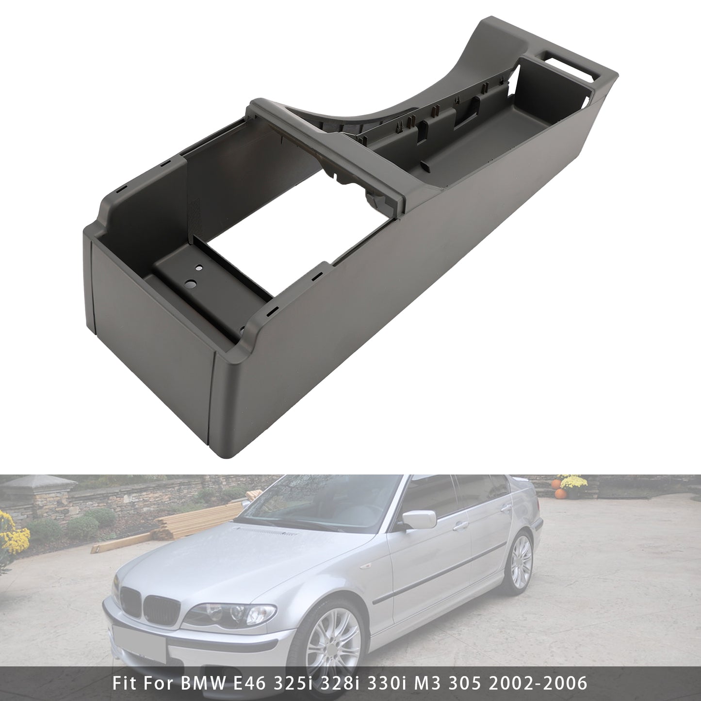 Base per bracciolo della console centrale grigia BMW E46 325i 328i 2002-2006 51168213680