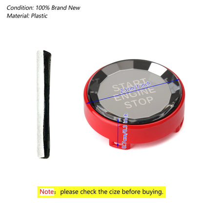 Pulsante interruttore di avviamento e arresto motore, adesivo in cristallo per BMW E Chassis E90/92/93/64/46 generico