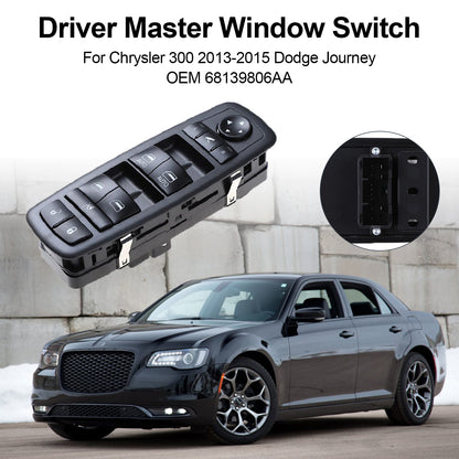 Driver Master Finestra Interruttore Per Chrysler 300 2013-2015 Dodge Journey 14-19 68139806AA/AB/AC/AD Generico