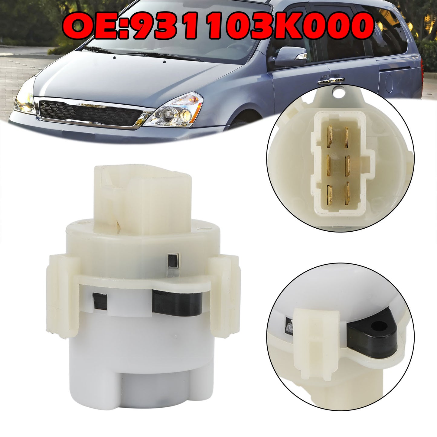 2002-2011 Hyundai Getz Interruttore di contatto del cilindro del blocco dell'accensione del piantone dello sterzo 931103K000