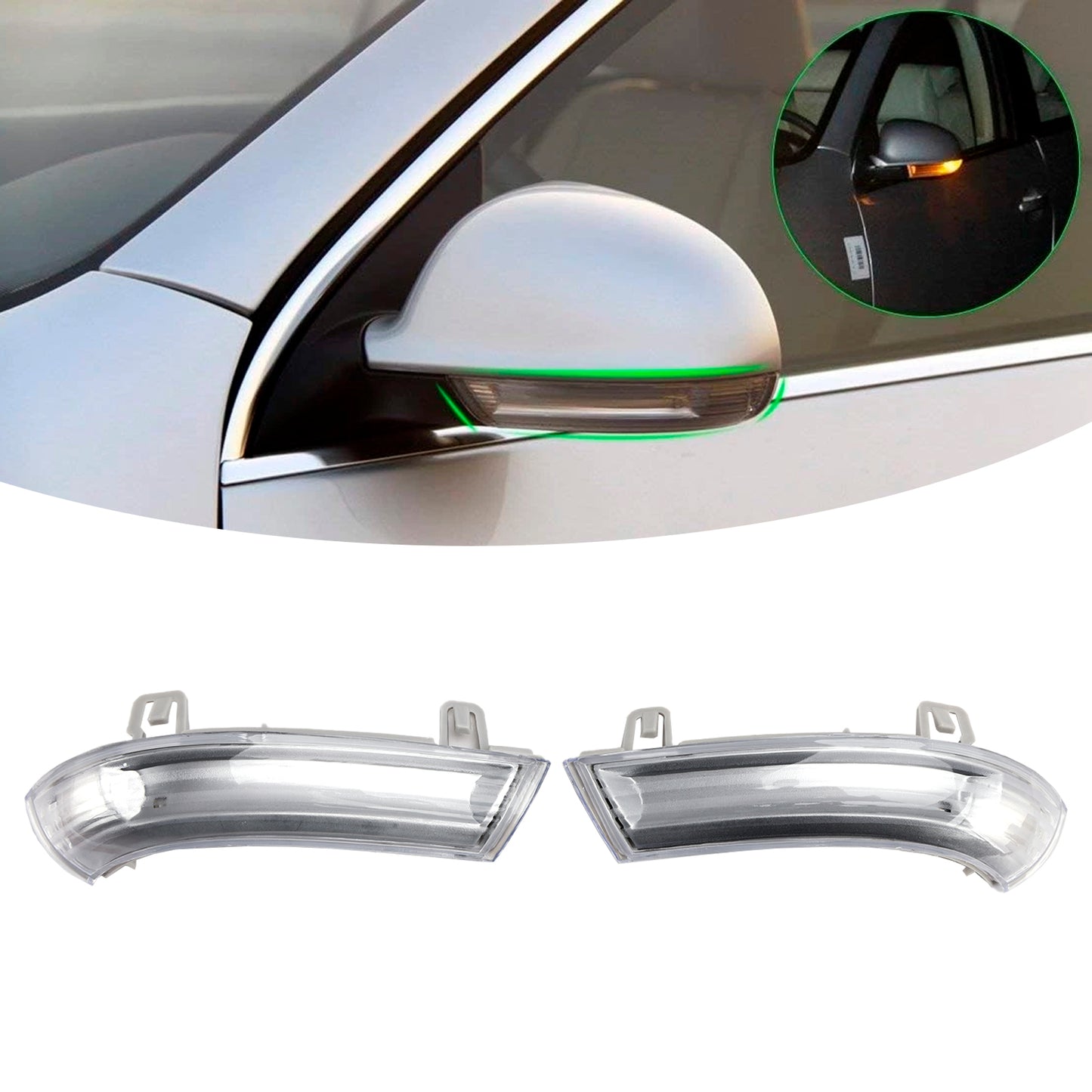Nuovo indicatore di direzione nello specchietto destro e sinistro OEM per VW Jetta MK5 Passat Sharan  Skoda Superb Generico