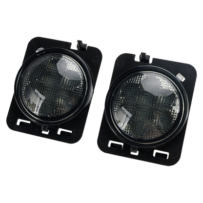 2x Parafango anteriore Parcheggio Indicatore laterale LED Indicatore di direzione per Wrangler JK 2007-15 Generico