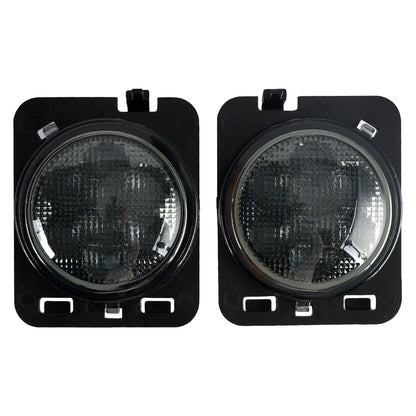 2x Parafango anteriore Parcheggio Indicatore laterale LED Indicatore di direzione per Wrangler JK 2007-15 Generico