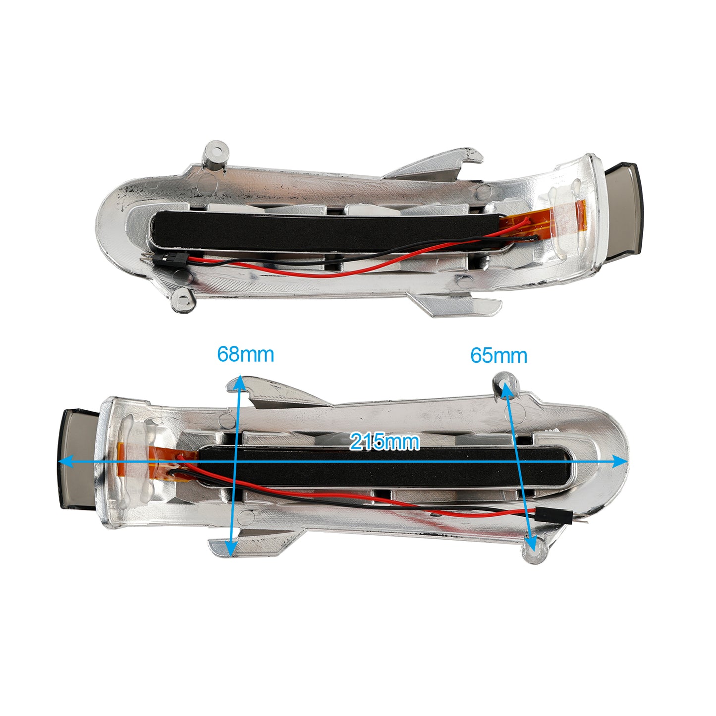 Coppia di indicatori di direzione a LED per specchietti laterali per Benz S W220 CL W215 1999-2003 Grigio
