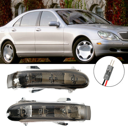 Coppia di indicatori di direzione a LED per specchietti laterali per Benz S W220 CL W215 1999-2003 Grigio