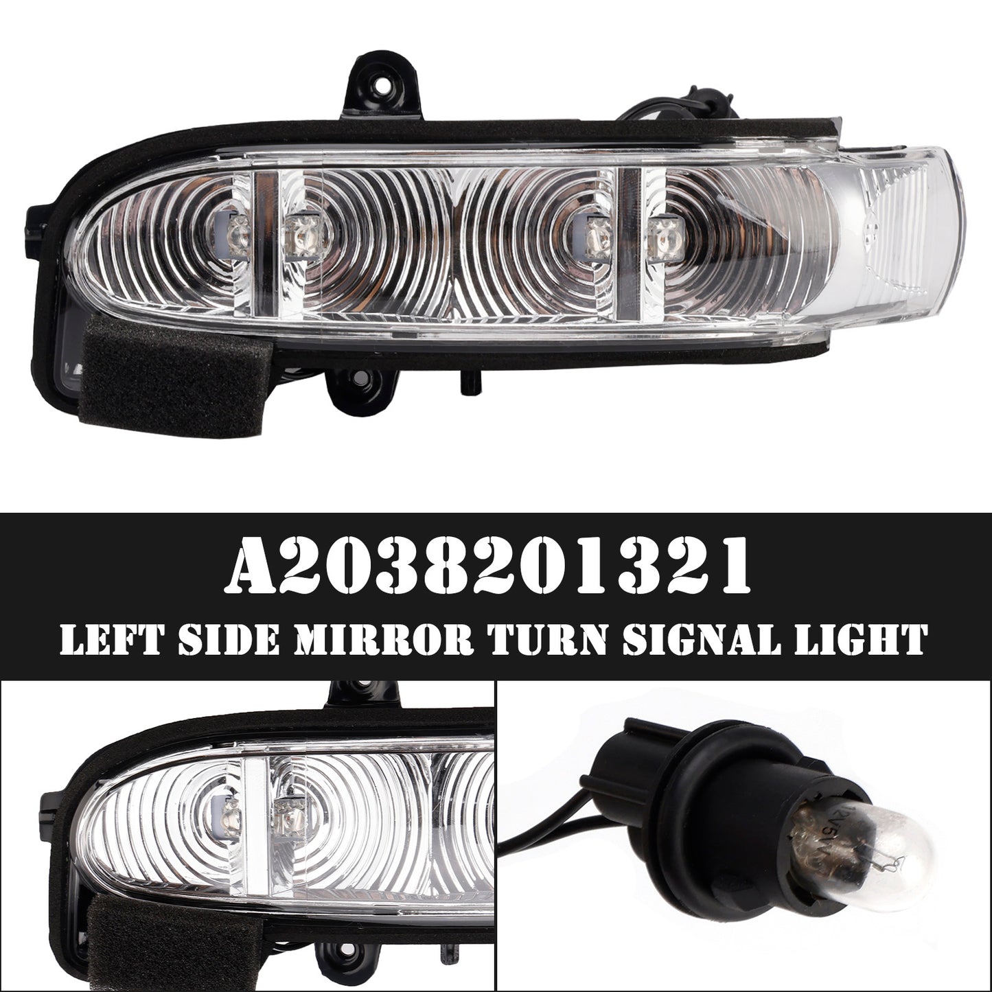 Indicatore di direzione specchietto laterale sinistro per Mercedes-Benz W211 S211 W463 A2038201321