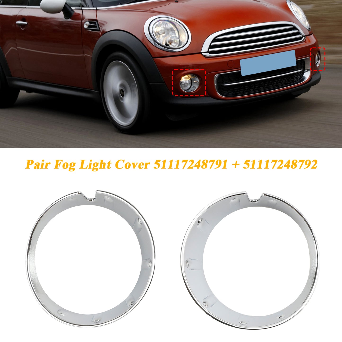 51117248791 Le migliori offerte per Copri lampada fendinebbia paraurti anteriore per Mini Cooper R55 R56 R57 R58 R59