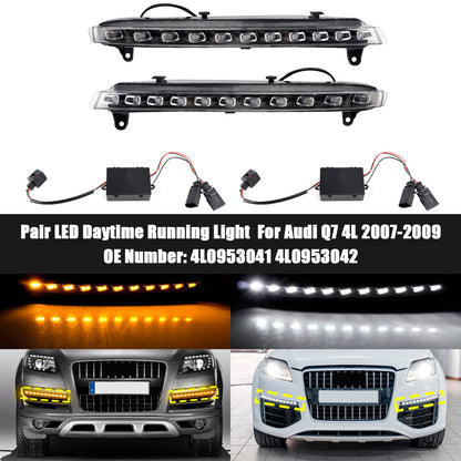 Coppia di luci diurne a LED Per Audi Q7 4L 2007-2009 4L0953041 4L0953042
