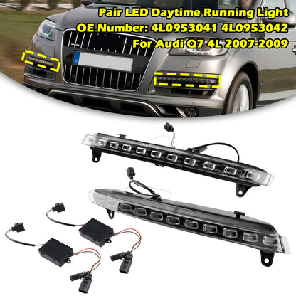 Coppia di luci diurne a LED Per Audi Q7 4L 2007-2009 4L0953041 4L0953042