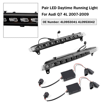 Coppia di luci diurne a LED Per Audi Q7 4L 2007-2009 4L0953041 4L0953042