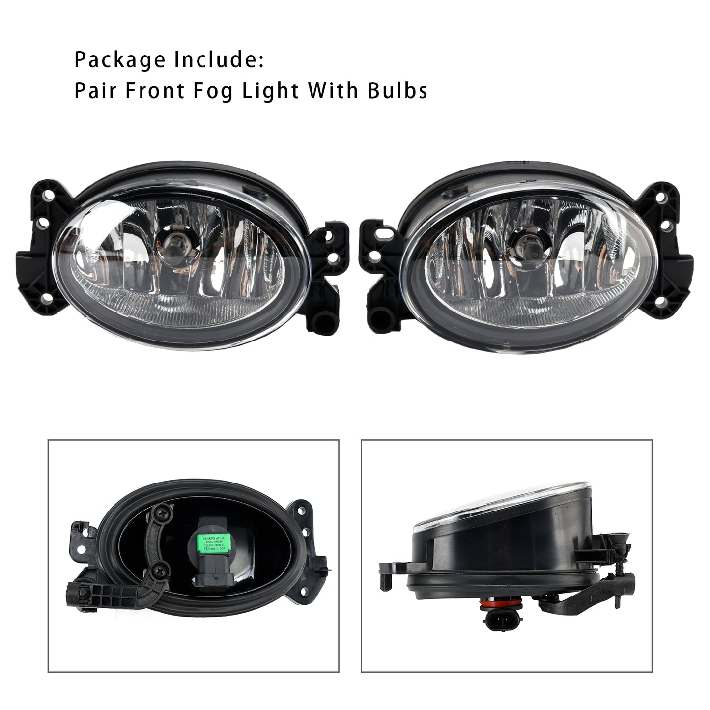 Coppia di fari fendinebbia anteriori con lampadine per Mercedes Benz W204 W211 W164 C219